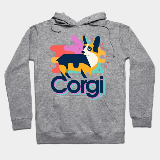 Corgi Retro Dog Owner Pembroke Welsh Corgi Funny Corgi Hoodie by BetterManufaktur